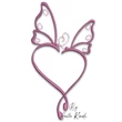 Butterfly heart machine embroidery design with elegant wings