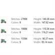 Festive car carrying Christmas trees machine embroidery pattern