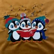 caroling penguins embroidery
