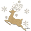 Christmas reindeer with snowflakes machine embroidery design
