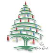 Christmas tree with bottle ornaments machine embroidery design