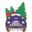 Festive Christmas truck embroidery design