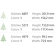 Technology inspired Christmas tree embroidery design