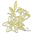 Elegant lily flower machine embroidery design in 4 sizes. Beautiful single-color floral pattern for weddings, Easter, home decor and personalized gifts.