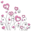 Heart flower garden machine embroidery design