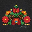 Kalocsa Hungarian folk embroidery design available in four sizes with stitch counts and dimensions