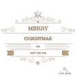 Elegant Merry Christmas and Happy New Year embroidery design