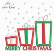Christmas present boxes applique machine embroidery design