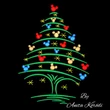 Mickey Christmas tree machine embroidery design with colorful ornaments
