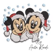 Mickey and Minnie Christmas winter machine embroidery design