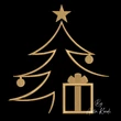 Christmas tree embroidery design