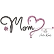Mom heart machine embroidery design with flower