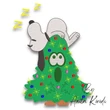 Sleeping Snoopy Christmas tree machine embroidery design