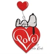 Snoopy love heart balloon machine embroidery design
