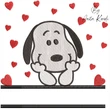 Snoopy Valentine split machine embroidery design with hearts