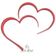 Two hearts machine embroidery design