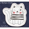 Cat funny applique