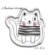 Cat funny applique