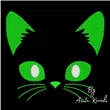 Halloween black cat face machine embroidery design