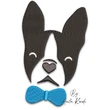 boston terrier embroidery
