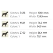 dog silhouette embroidery pattern
