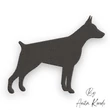 doberman dog silhouette embroidery design
