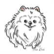 Cute Pomeranian dog embroidery design machine embroidery file