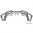 Pug dog ears embroidery design with floppy ears frame machine embroidery pattern.
