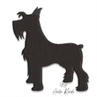 Schnauzer silhouette embroidery design showing the distinctive beard and classic dog profile.