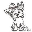 Yorkshire Terrier outline machine embroidery design