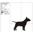 Bullterrier silhouette embroidery machine design