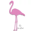 flamingo embroidery design minimalist bird