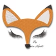 fox face embroidery design cute animal