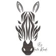 Modern zebra machine embroidery design