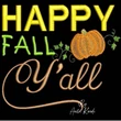 Happy Fall Y'all pumpkin machine embroidery design