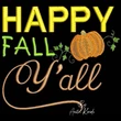 Happy fall y’all pumpkin embroidery machine design