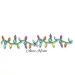 Christmas lights border embroidery design with colorful bulbs