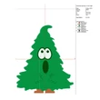Christmas tree face embroidery machine design