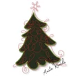 Christmas tree applique embroidery design