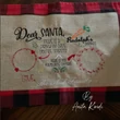 Dear Santa Christmas placemat machine embroidery design