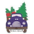 Christmas truck embroidery machine design