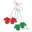 Christmas mittens machine embroidery design