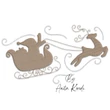 Santa Claus sleigh and reindeer machine embroidery design