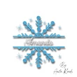 Snowflake monogram embroidery