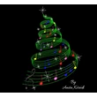 Christmas tree music embroidery