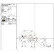 funny easter eggs embroidery file doodle style