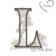 floral monogram letter l embroidery design