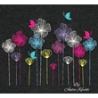 Meadow butterflies embroidery machine design