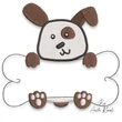Dog name sign embroidery machine design