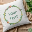 floral circle embroidery frame personalized spring design